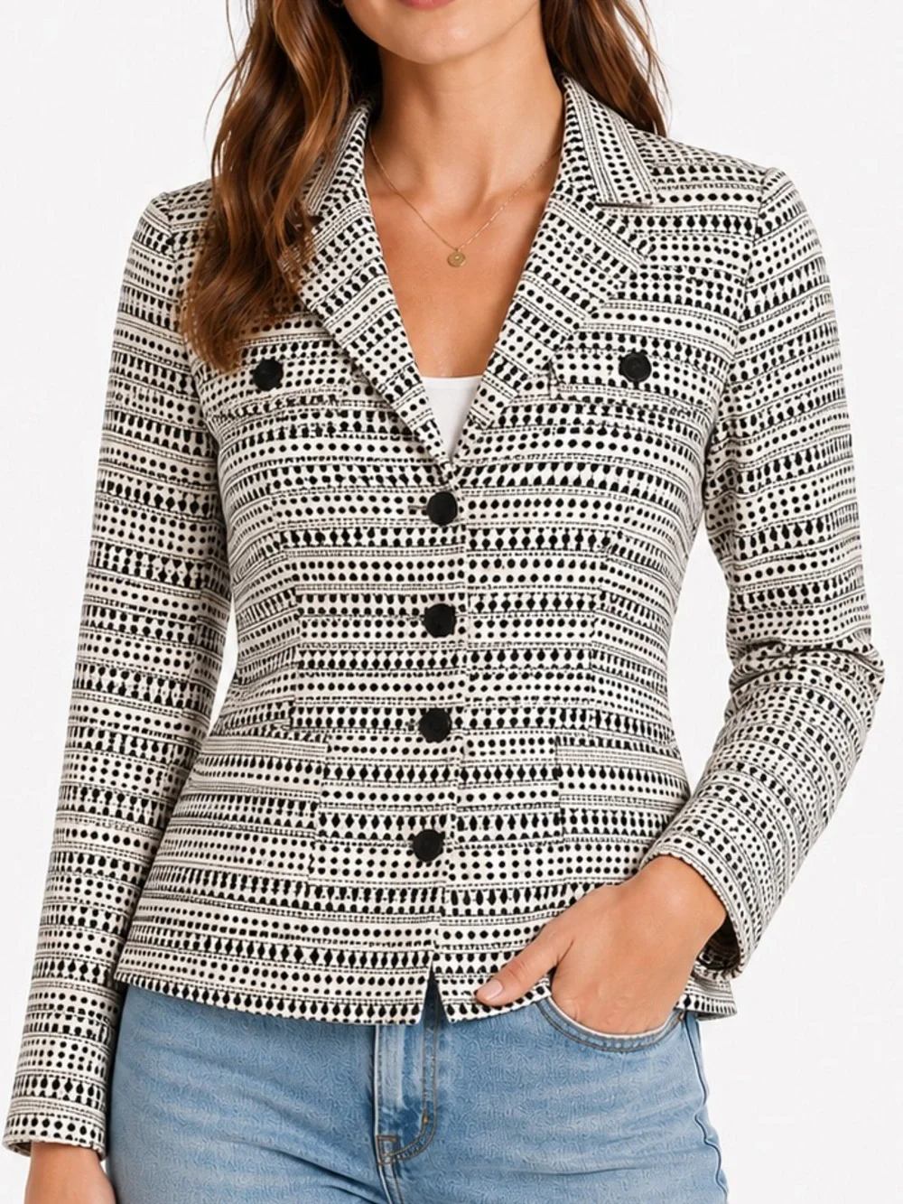 Banana Republic Heritage Printed Blazer Jacket Sz 4